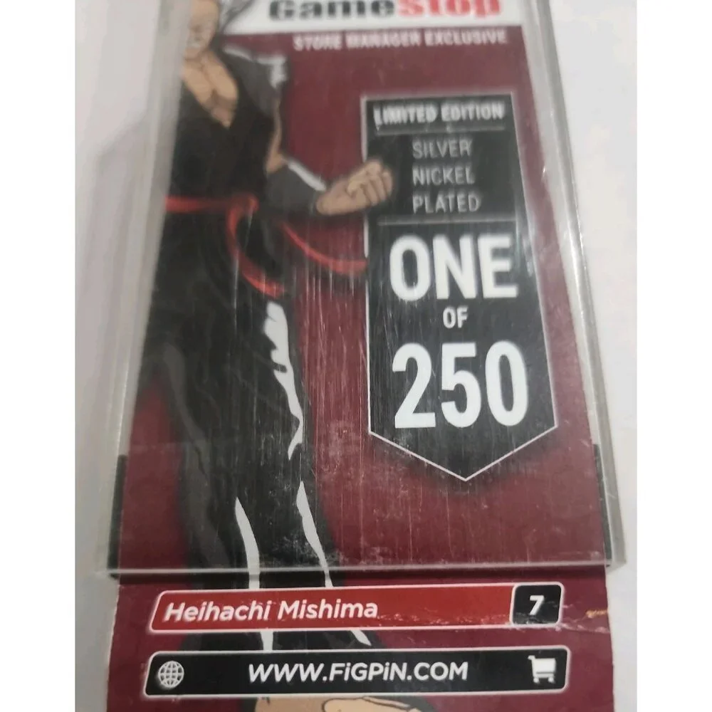 RARE 1/250 silver nickel plated  FiGPiN Tekken 7 Heihachi‎ Mishima Exclusive pin